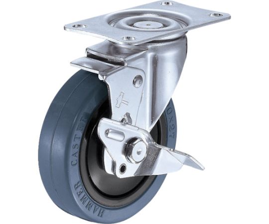 静シリーズ　E型　自在SP付　ゴム車　125mm