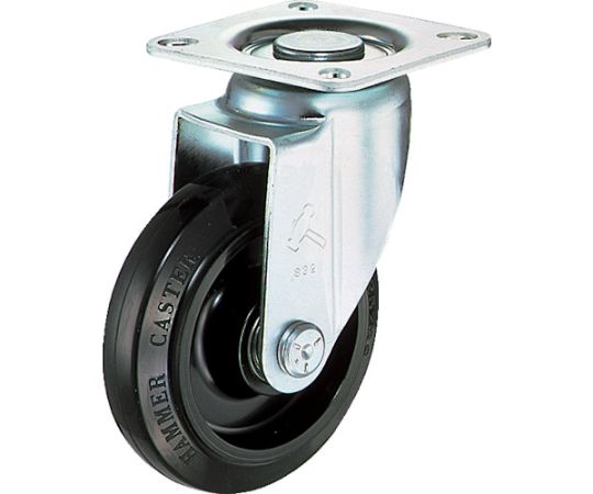 静シリーズ　S型　自在　ゴム車B入り125mm