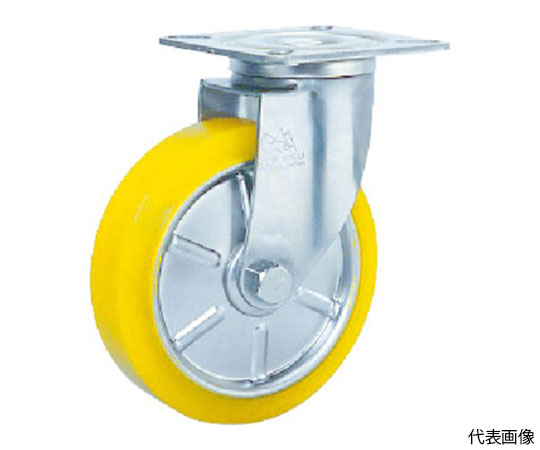 ステンレスキャスター　制電性ウレタン車輪付自在