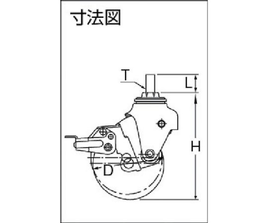 クッションねじ式自在SP付ゴム車M12XP1.75線径2.6mm　935BEAFR100M1226