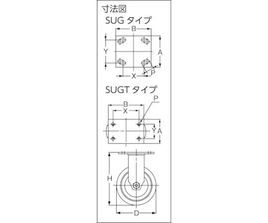 （200139498）重量用キャスター（ダーコキャスター）　SUG-31-404B-PSE
