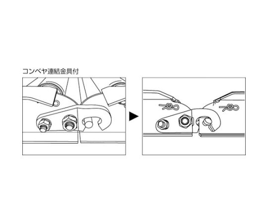 アルミローラーコンベヤ　Φ38　W600XP75XL2000　VR-AL3815F-600-75-2000