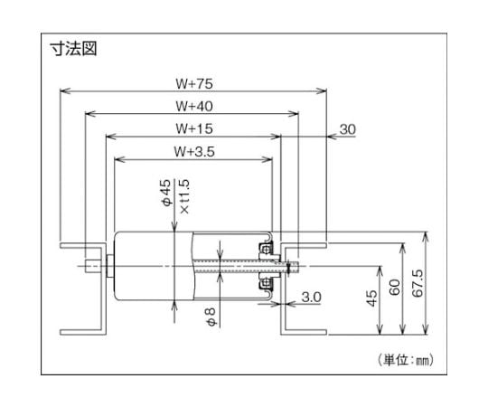 61-3174-14 アルミローラーコンベヤ Φ45 W500XP100XL2000 VR-AL4515F