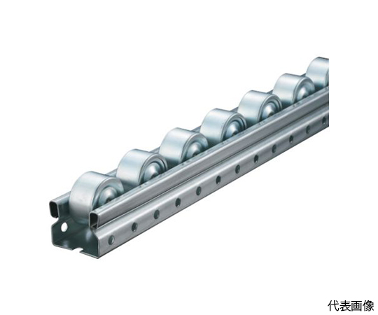 流動棚用ホイールコンベヤ　鉄製Φ36　P50XL1800