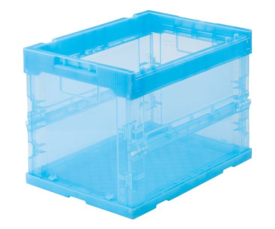 α折りたたみコンテナ オリコン スケルコン 20L 透明ブルー 青