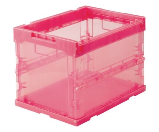 α折りたたみコンテナ オリコン スケルコン 20L 透明レッド 赤