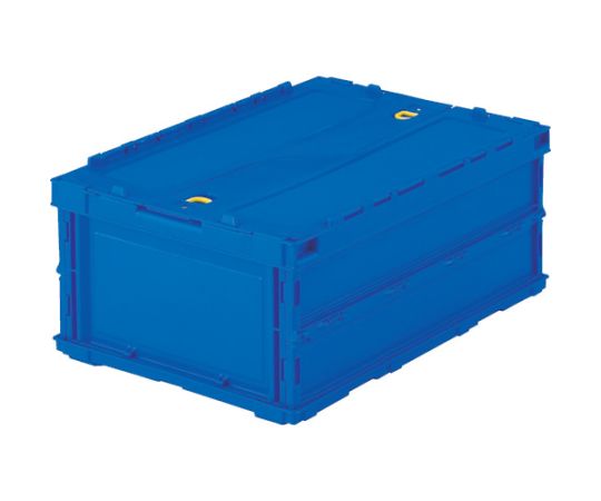 薄型折りたたみコンテナ オリコン 30L ロックフタ付 ダークブルー ダークブルー