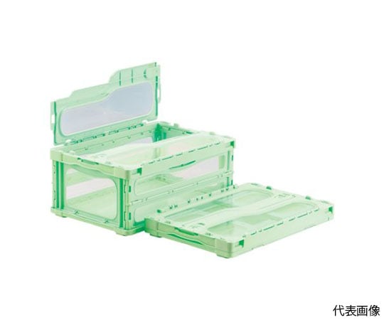 フタ一体型折りたたみコンテナー 559110 マドコンライトC-50Bピンク