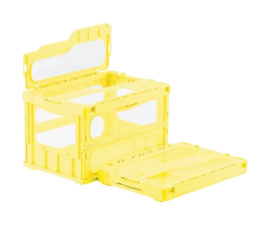 フタ一体型折りたたみコンテナー 559110 マドコンライトC-50Bイエロー