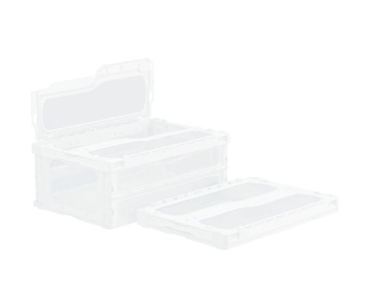 フタ一体型折りたたみコンテナー 559200 マドコンライトC-55Bホワイト