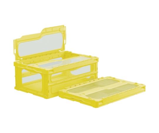 フタ一体型折りたたみコンテナー 559200 マドコンライトC-55Bイエロー