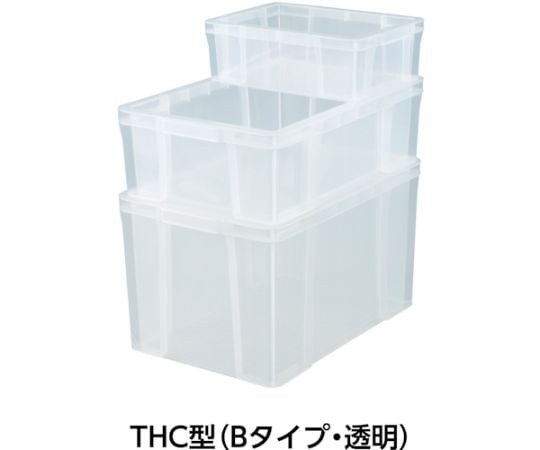 61-3185-95 THC型コンテナ 有効内寸375X245X244 透明 THC24B TM