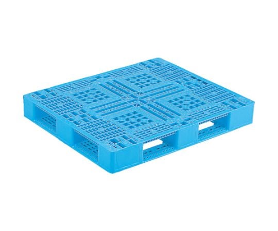 樹脂パレット（片面四方差し） プラスチックパレット 812060 D4-1012-2青 間口1203×奥行1002×高さ150mm
