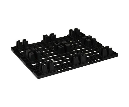 ブラック ストック プラスチック製 61-3195-61 輸出梱包用プラスチックパレットEX-1210