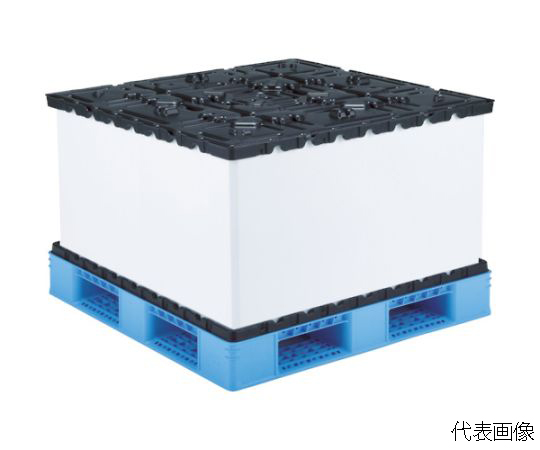 リターナブルパレットボックス 812203 スマートパックL1111-1050H-3ブルー/ブラック