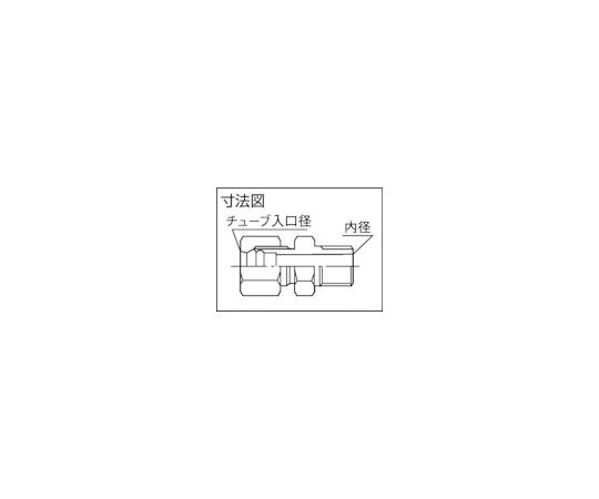PTFEチューブ継手"TOMBO No.9510-H" メイルコネクタ 適応チューブ外径6mm ねじサイズRc3/8　9510H-MC6-3