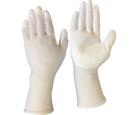 クリーンルーム用手袋 PU手の平コート手袋 ロングタイプ 10双入 Sサイズ BSC-17B-S