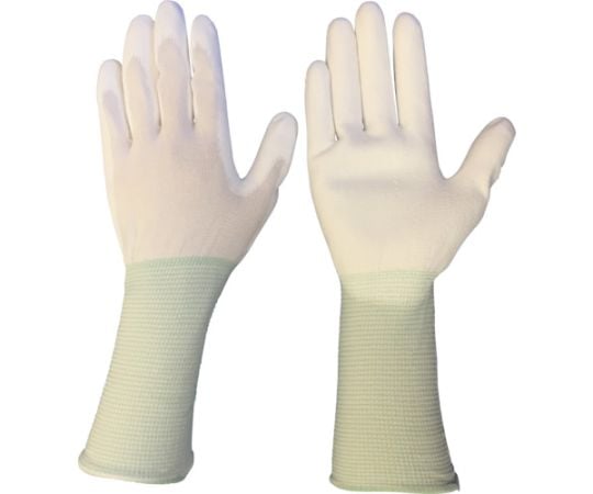 クリーンルーム用手袋 PU手の平コート手袋 ロングタイプ 10双入 Mサイズ BSC-17B-M