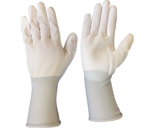 クリーンルーム用手袋 PU手の平コート手袋 ロングタイプ 10双入 Lサイズ BSC-17B-L