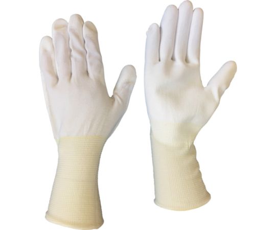 クリーンルーム用手袋 PU手の平コート手袋 ロングタイプ 10双入 LLサイズ BSC-17B-LL