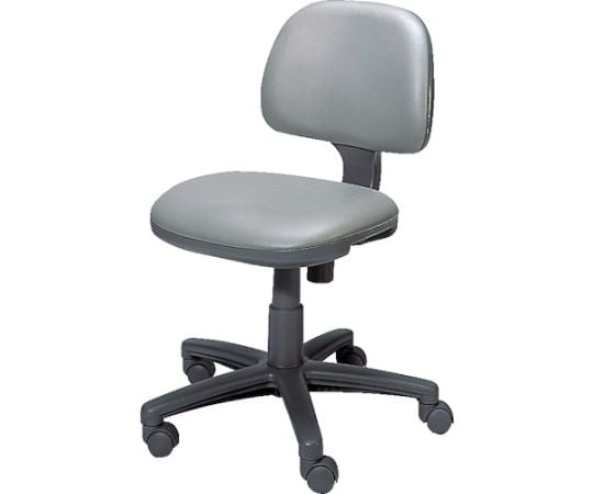 オフィス家具【色: グレー】TRUSCO(トラスコ) 事務椅子 ビニールレザー張り キャスタ