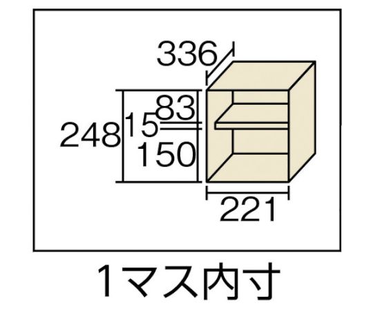 シューズケース　24人用　900X380XH1700　透明　SC-24PC