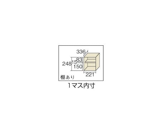 シューズケース　24人用　1050X380XH1700　棚付　透明　SC-24WPC