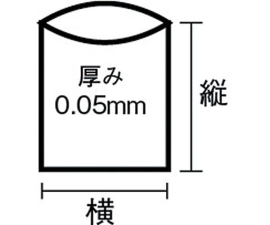 61-3316-96 業務用ポリ袋 厚み0.05X45L 10枚入 A-0045