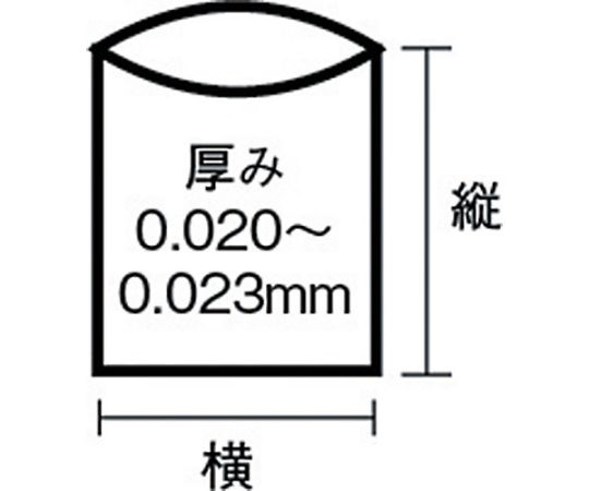 61-3318-03 HT92容量表記入り白半透明ゴミ袋90L 10枚 HT92-HCL