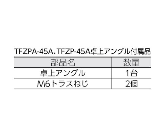 61-3340-22 全閉式アルミハネ工場扇 ゼフィール 卓上タイプ TFZPA-45A