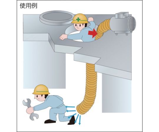 フレキシブルダクト使い捨てタイプ（樹脂線）　Φ230X5m　TFD-230DE