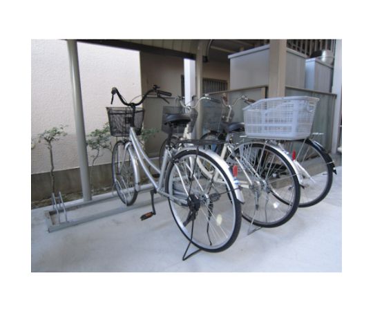 61-3375-30 平置き自転車ラック前輪差込式サイクルスタンド 4台収容