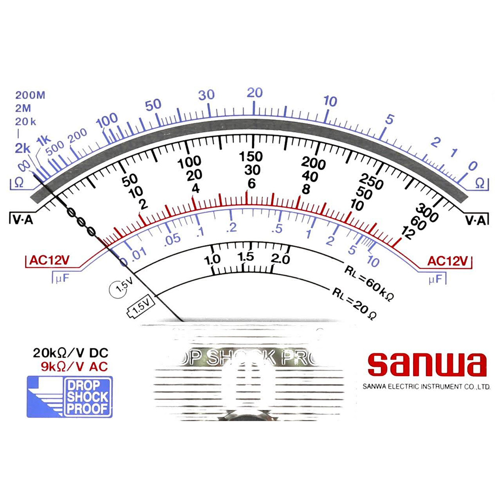 三和電気計器（sanwa） アナログマルチテスタ 耐衝撃メーター 校正書類３点（新品校正） 1式 SP21 C - 2