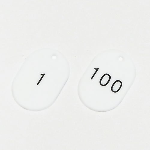番号小判札453-W（1～100）1組（100枚入）　200111｜アズキッチン【アズワン】