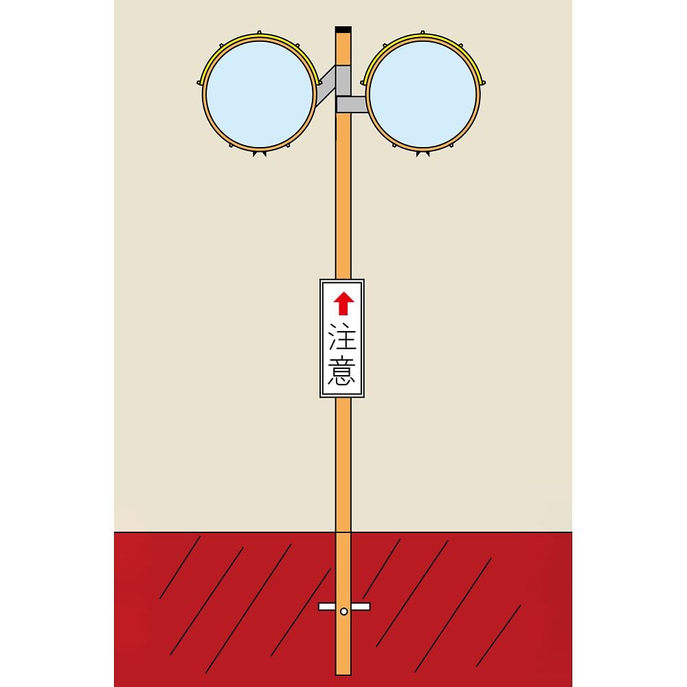 国内即発送 法人様限定 カーブミラー ステン Φ６００ 一面鏡 金具 ポール付Φ７６．３×高３６００ｍｍ お届けエリア本州限定 