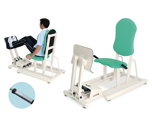 レッグプレスⅡ 幅45(全幅60)×奥行114×座高32/42(全高107)cm グレー