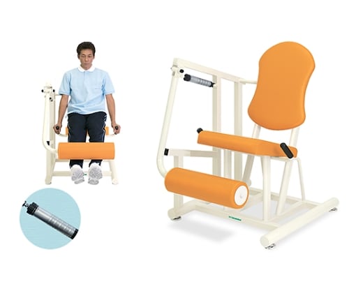 レッグエクステンションⅡ 幅40(全幅70)×奥行89×座高45/55(全高112)cm メディグリーン