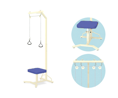 M型上肢運動台 幅66×奥行68×高さ228cm ライトブルー