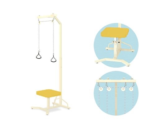 M型上肢運動台 幅66×奥行68×高さ228cm イエロー