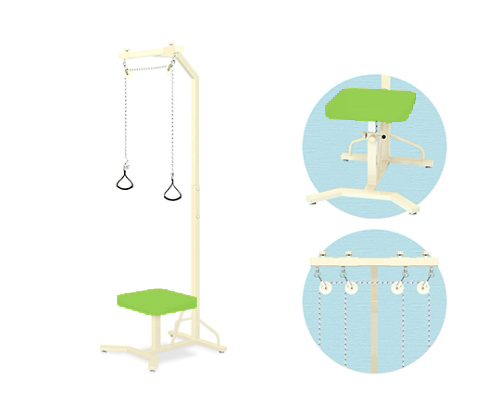 M型上肢運動台 幅66×奥行68×高さ228cm 抹茶