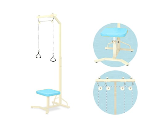 M型上肢運動台 幅66×奥行68×高さ228cm スカイブルー