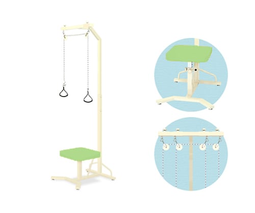 M型上肢運動台 幅66×奥行68×高さ228cm ライムグリーン