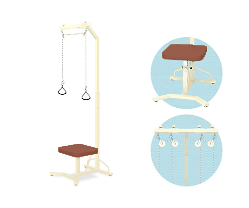 M型上肢運動台 幅66×奥行68×高さ228cm ライトブラウン