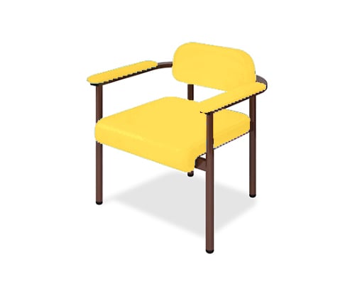 ホームチェアーC1 幅40(全幅57)×奥行50(座面奥行40)×座高44(全高67)cm イエロー