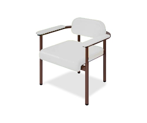 ホームチェアーC1 幅40(全幅57)×奥行50(座面奥行40)×座高44(全高67)cm グレー