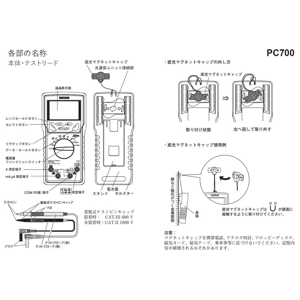 61-3516-42 デジタルマルチメーター 高確度・高分解能（パソコン接続） PC700