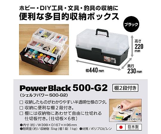 61-3519-29 シェルフパワー 500G2(棚二段付) 441375 【AXEL