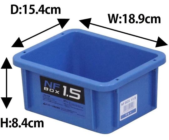 61-3519-84 NFボックス #1.5 ブルー 444001 【AXEL】 アズワン