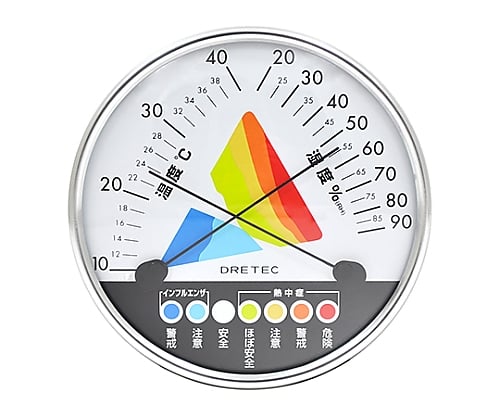 熱中症・インフルエンザ警告 温湿度計 O-311WT