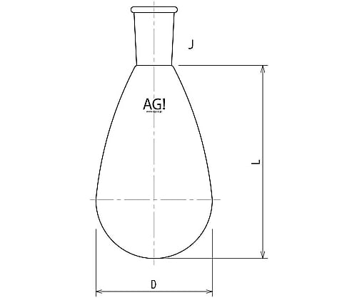 ナスフラスコ 200mL 3200-200シリーズ 旭製作所 【AXEL】 アズワン